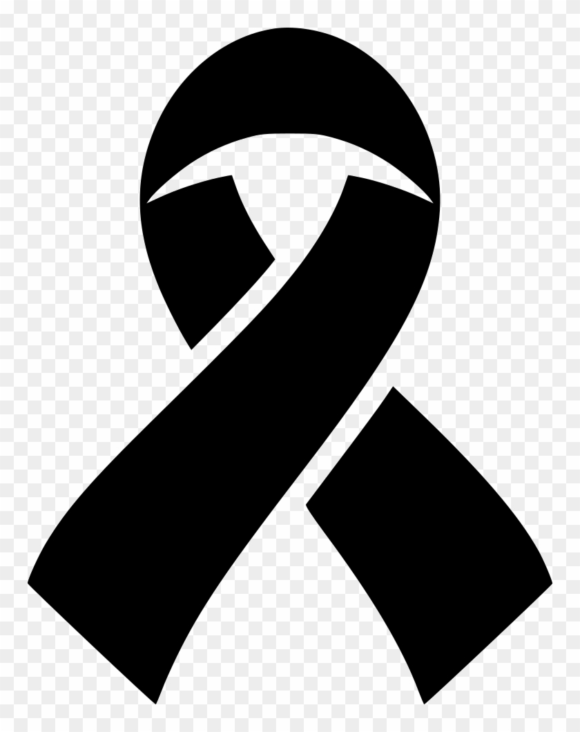 Png File - Black Ribbon Black Aids Logo Clipart #4275204