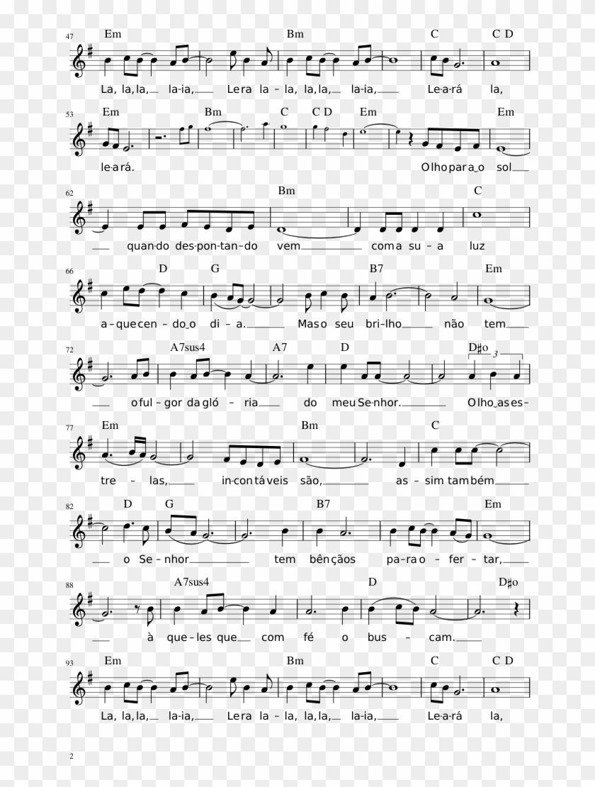 Olho O Mar Sheet Music Composed By Josué Rodrigues - Finesse Bruno Mars Trumpet Sheet Music Clipart #4276326