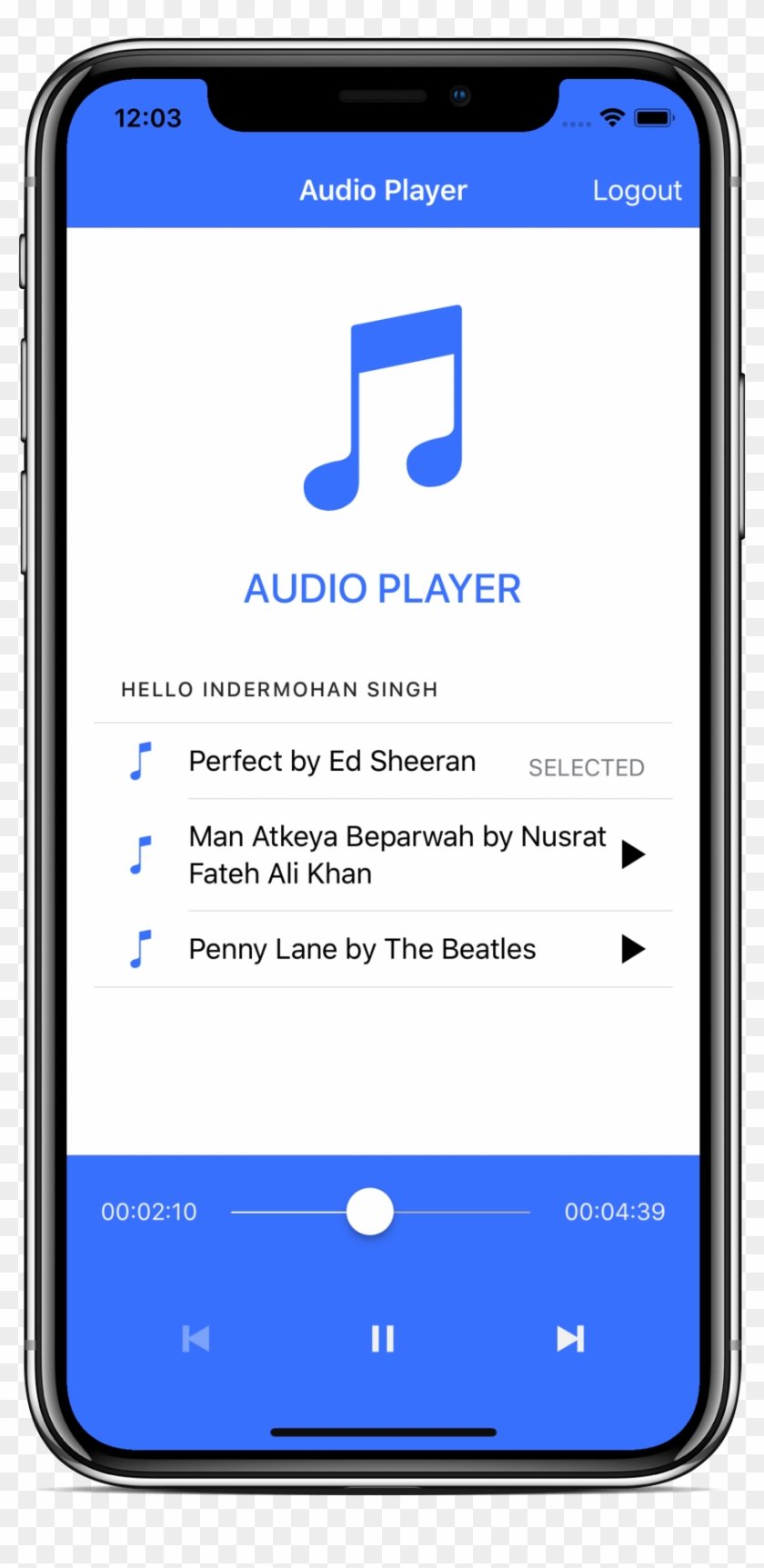 Ionic Audio Player Demo App Ui - Ionic Audio Player Clipart