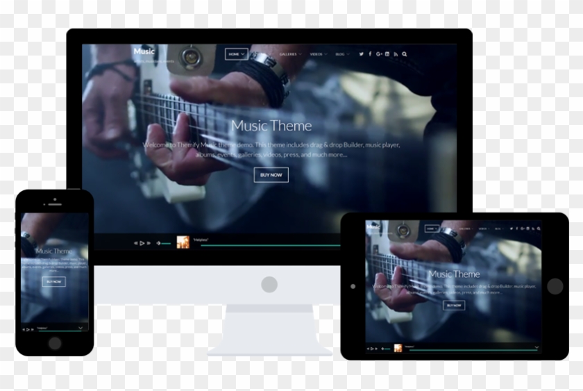 Resonsive Design - Responsive Website With Music Clipart