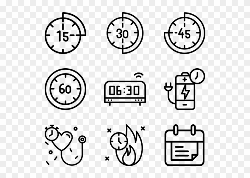 Time - Phone Email Icon Png Clipart #4276854