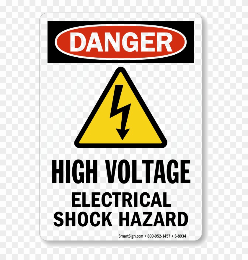 Danger High Voltage Electrical Shock Hazard Clipart