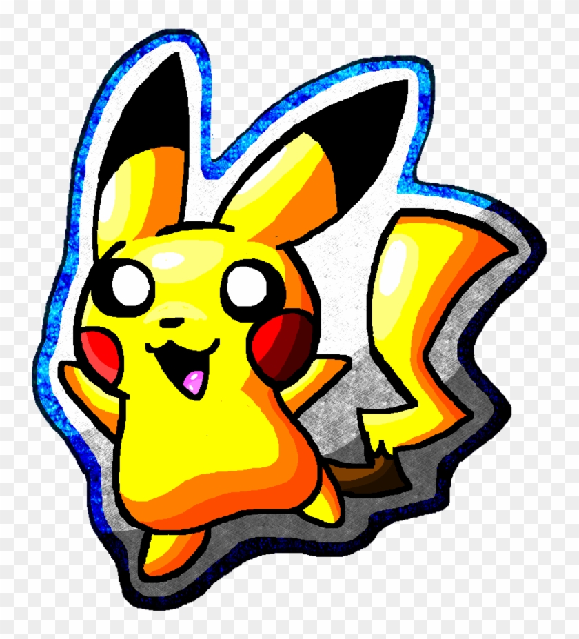 Pikachu Medal Sticker Thing - Cartoon Clipart #4277175