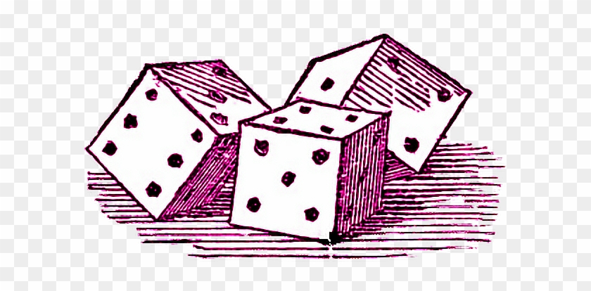 Dados Sticker - Three Dice Clipart - Png Download #4277428