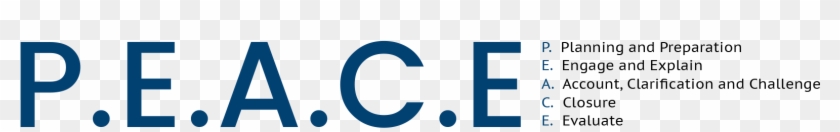 P - E - A - C - E Technique Of Investigative Interviewing - Graphic Design Clipart