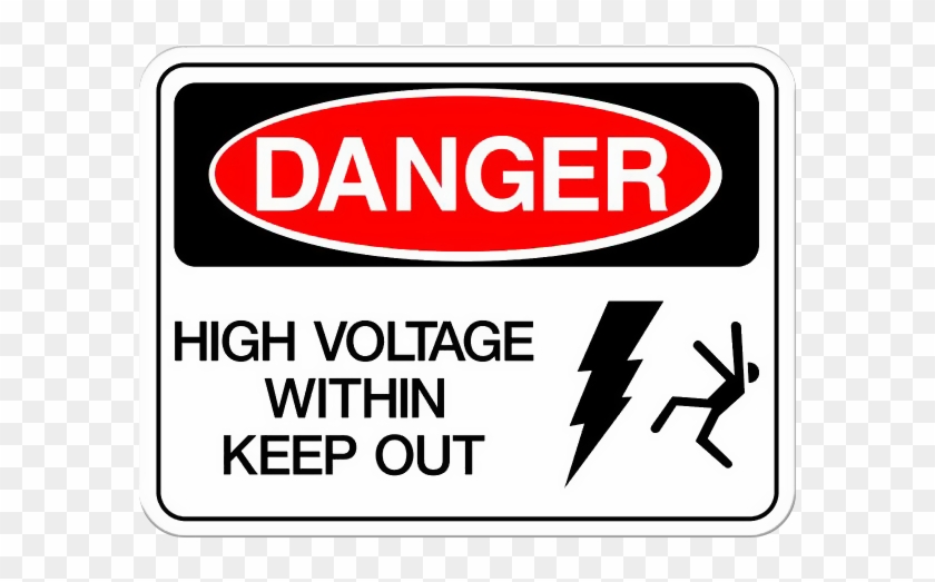 Danger Sign High Voltage Within - Danger Clipart #4277942