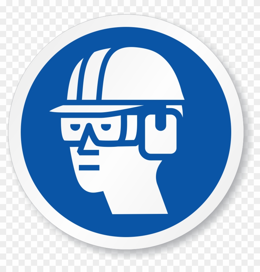 Banner Freeuse Stock Eye And Protection Signs Required - Hard Hat Warning Clipart #4278569