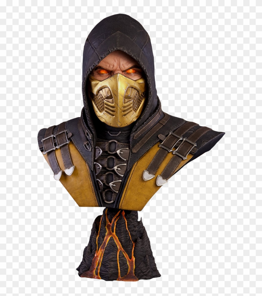 Mortal - Scorpion Mortal Kombat Bust Clipart #4279415