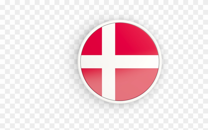 Illustration Of Flag Of Denmark - Denmark Round Flag Png Clipart
