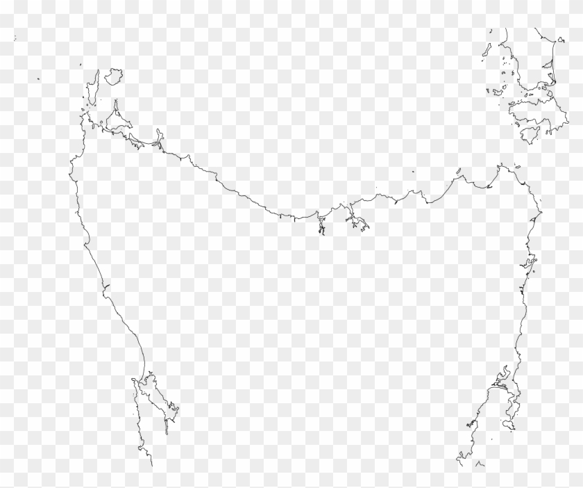 This Free Icons Png Design Of Tasmania Viewed From - Drawing Clipart