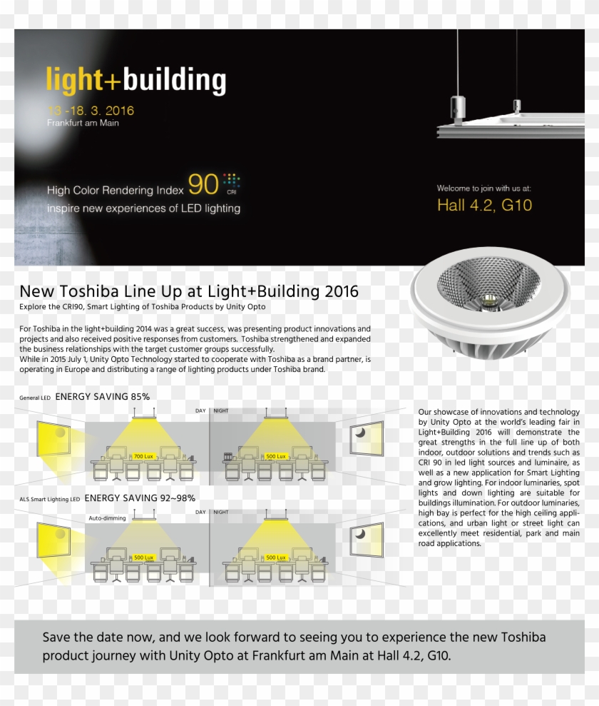 New Toshiba Line Up At Light Building - Light And Building 2010 Clipart