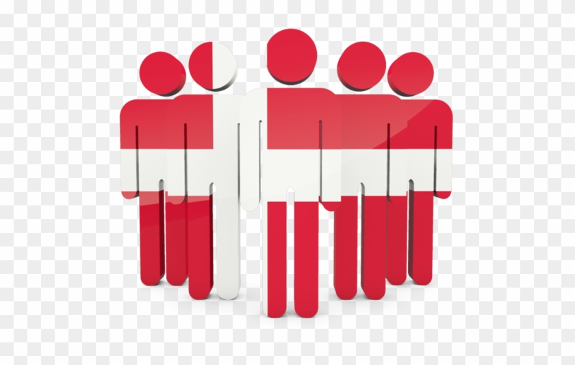 Illustration Of Flag Of Denmark - Brazil Flag With People Clipart #4281523