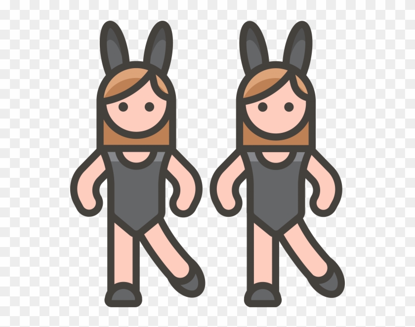Woman With Bunny Ears Emoji - Rabbit Clipart