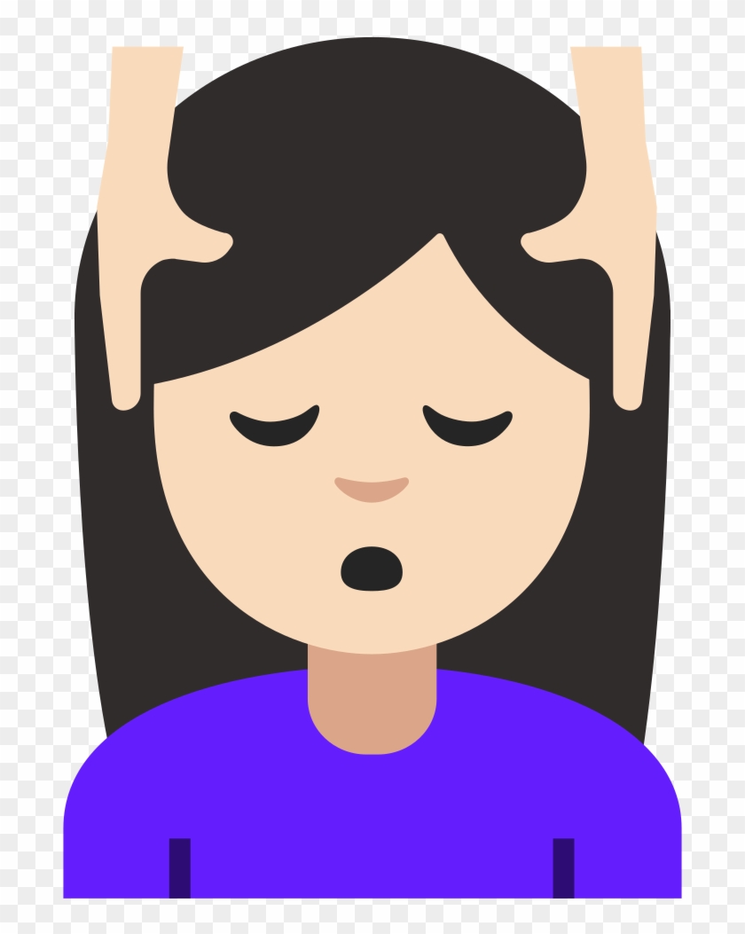 Emoji U1f486 1f3fb - Cartoon Clipart