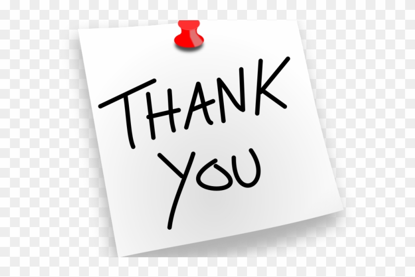 Thank You Clipart Post It - Calligraphy - Png Download