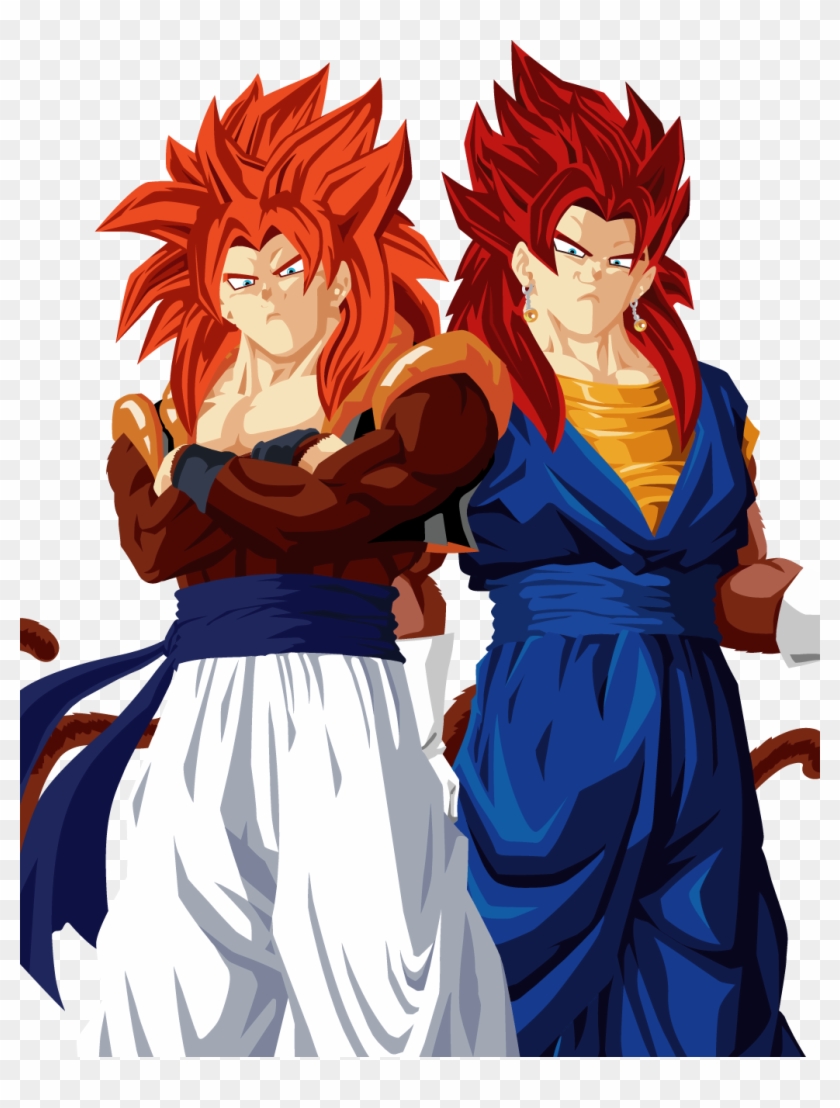 Colo Sans Contours De G4 &v4 - Vegito And Gogeta Clipart #4283454
