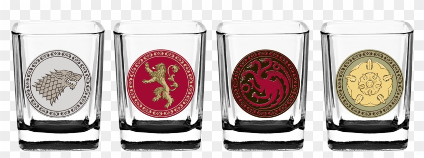Game Of Thrones House Sigil Shot Glass Set - Game Of Thrones Scotch Glasses Clipart