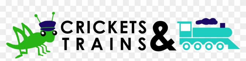 Crickets And Trains - Black-and-white Clipart #4284561