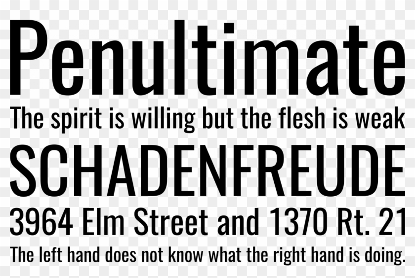 Oswald Font Phrases - Teko Font Clipart