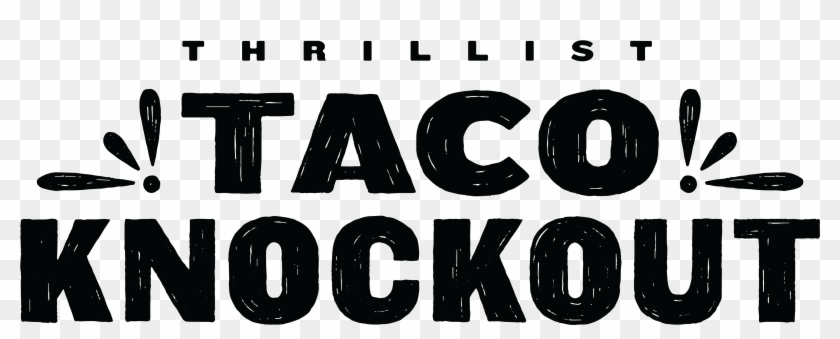 Thrillist Taco Knockout Logo - Calligraphy Clipart #4285481