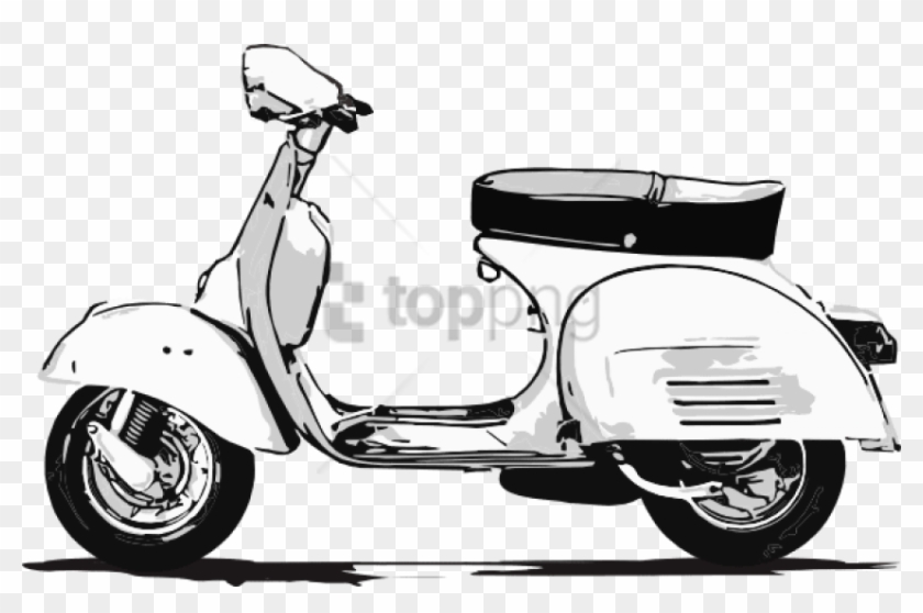 Free Png Download Scooter Vespa Drawing Png Images - Vespa Clipart Transparent Png #4286245