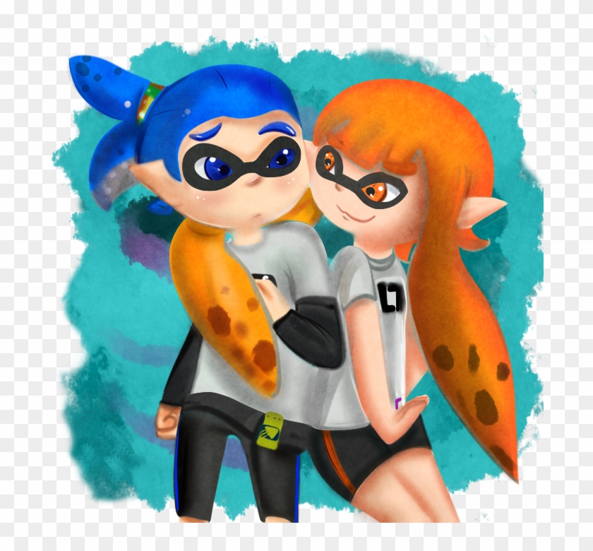 #inkling #octoling #one-shots #splatoon - Splatoon Inkling In Love Clipart #4287048