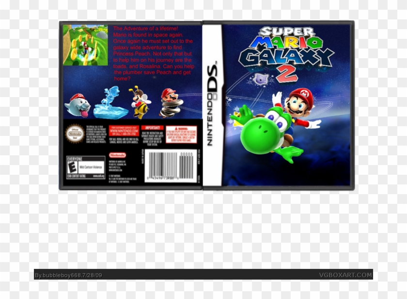 Super Mario Galaxy Box Art Cover - Cartoon Clipart