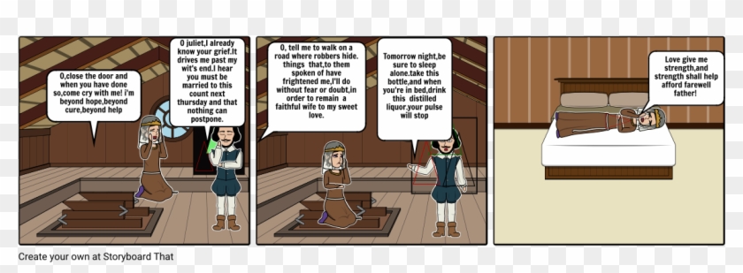 Romeo And Juliet - Cartoon Clipart #4287241