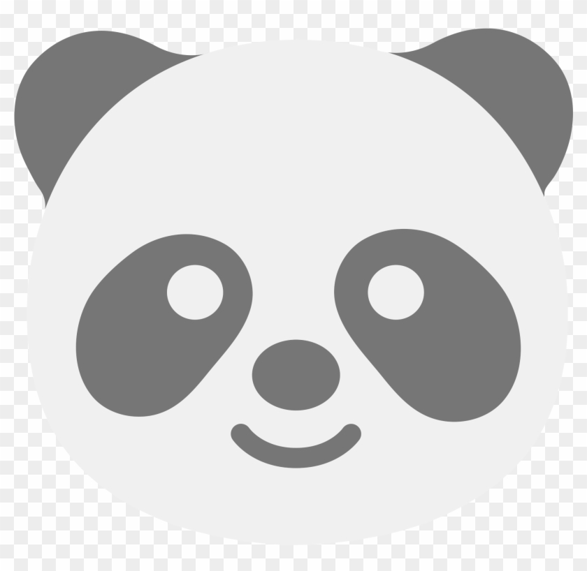 File U F - Panda Face Coloring Pages Clipart