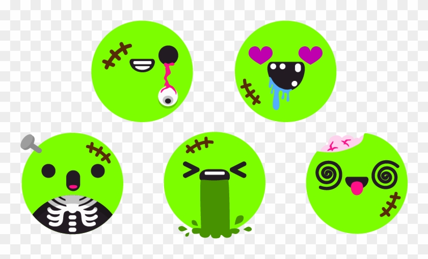 "creepy Carnival Zombie" Emoji Designs - Circle Clipart #4288686