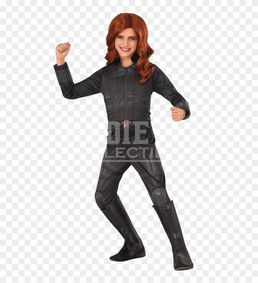 Kids Marvel Civil War Deluxe Black Widow Costume - Kids Superhero Costume Girl Clipart #4290409