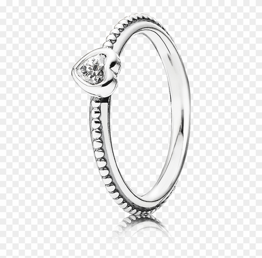 Clipart Freeuse Download One Love Cz Pandora Jewelry - Pandora Small Heart Ring - Png Download #4290755