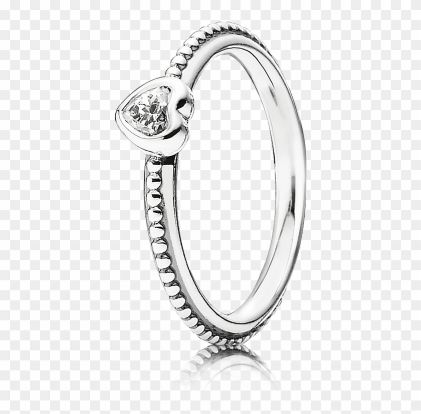 Clipart Freeuse Download One Love Cz Pandora Jewelry - Pandora Small Heart Ring - Png Download