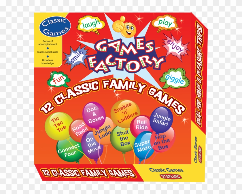 Family Games - Games Factory - Balloon Clipart #4290906