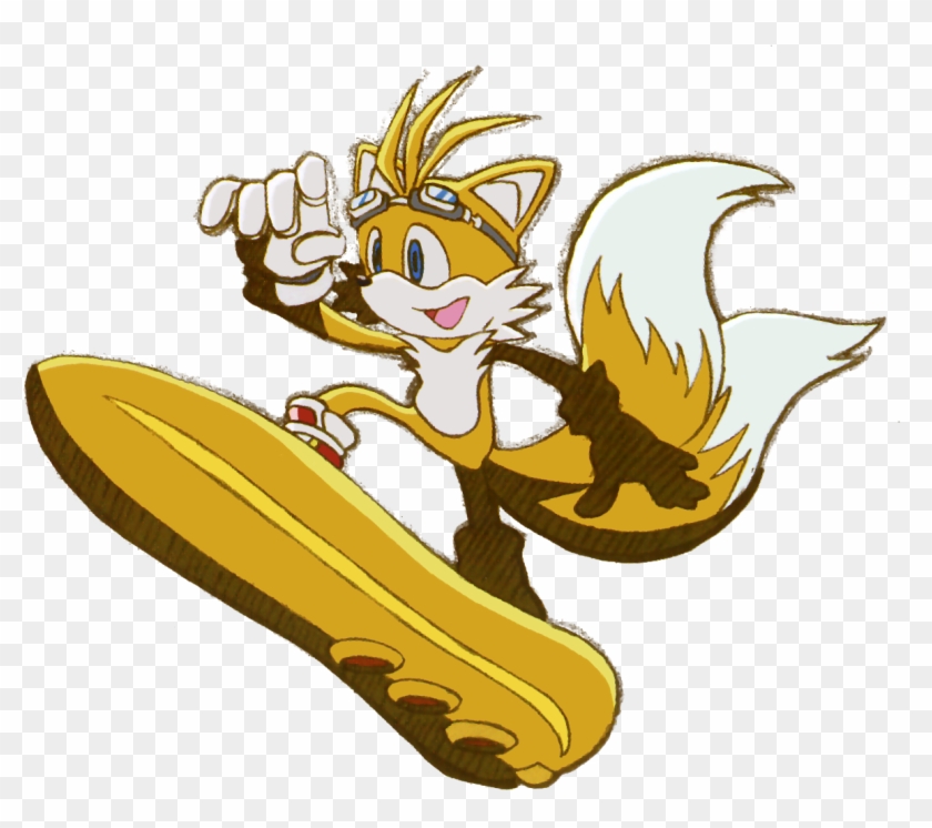 Sonicriders Tails03 - Tails Sonic Riders Png Clipart