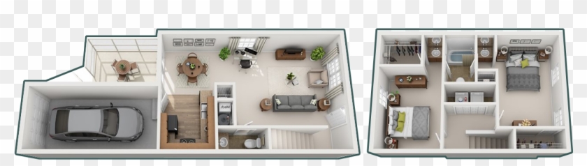 2 3 Bedroom Apartments Townhomes Carson Farms - Floor Plan Clipart #4291808