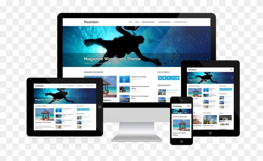 Our Content Focused Themes And Plugins Are Perfectly - Poseidon Theme Clipart #4291920