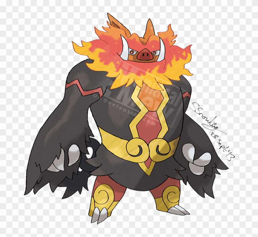 336kib, 700x707, Mega Emboar - Fakemon Mega Evolutions Clipart