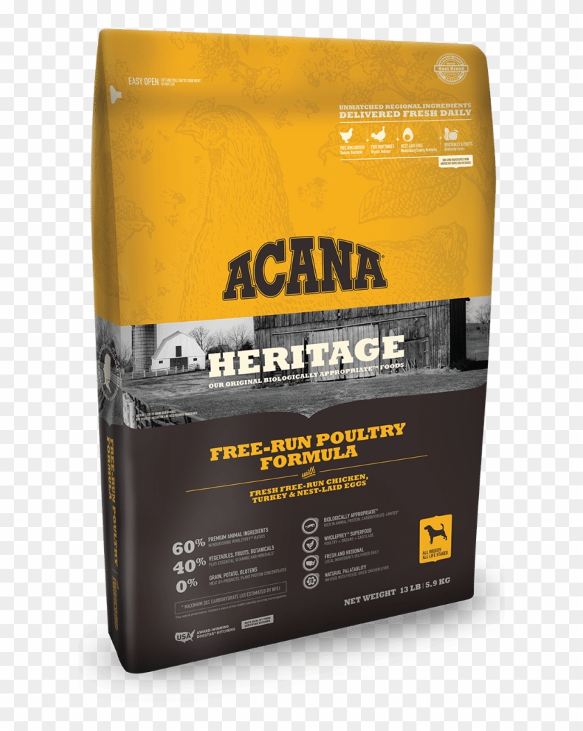 Acana Heritage Free Run Poultry Formula Grain Free - Acana Dog Food Clipart #4292384