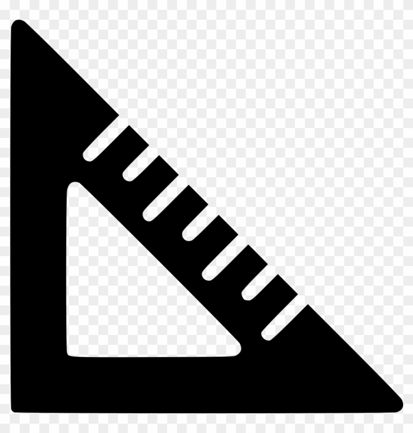 Vector Measure Imperial Rulers - Set Square Icon Clipart #4292405