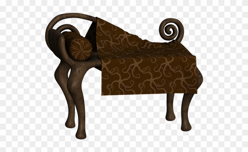 Wooden Bench, Bank, Ottoman, Pillow - Club Chair Clipart #4293037