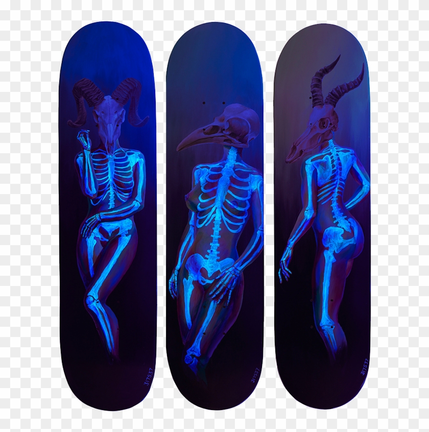 Death Of Venus Under Blacklight , Png Download - Skateboard Deck Clipart #4293546