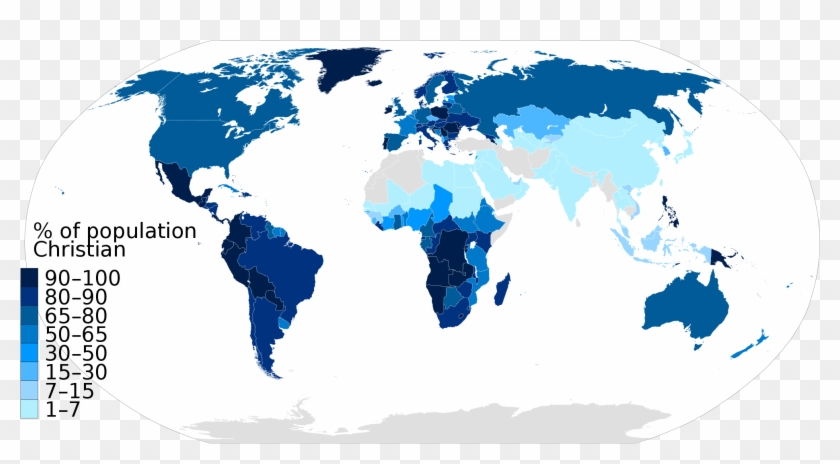 Christianity By Country - Choropleth Map Death Rate Clipart #4293760