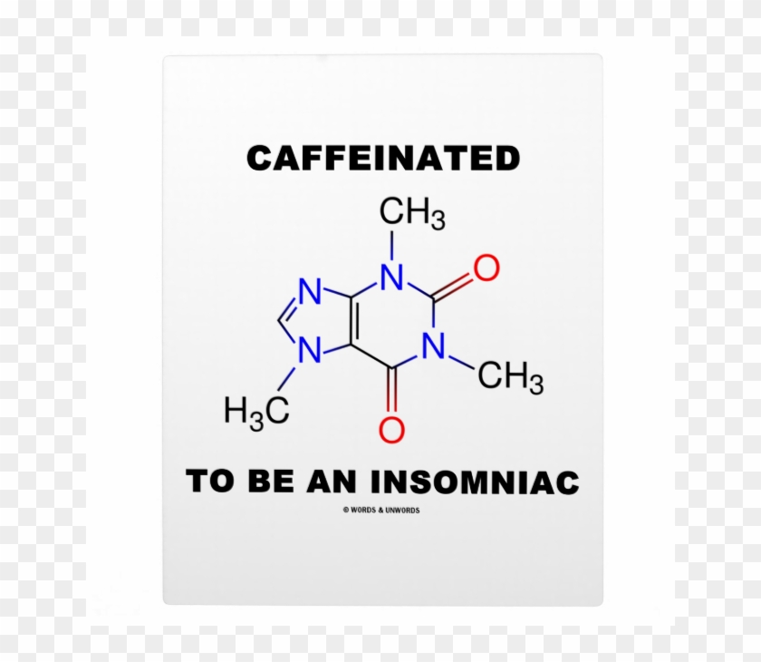 Caffeinated To Be An Insomniac Display Plaque - Caffeine Structure Clipart #4294726