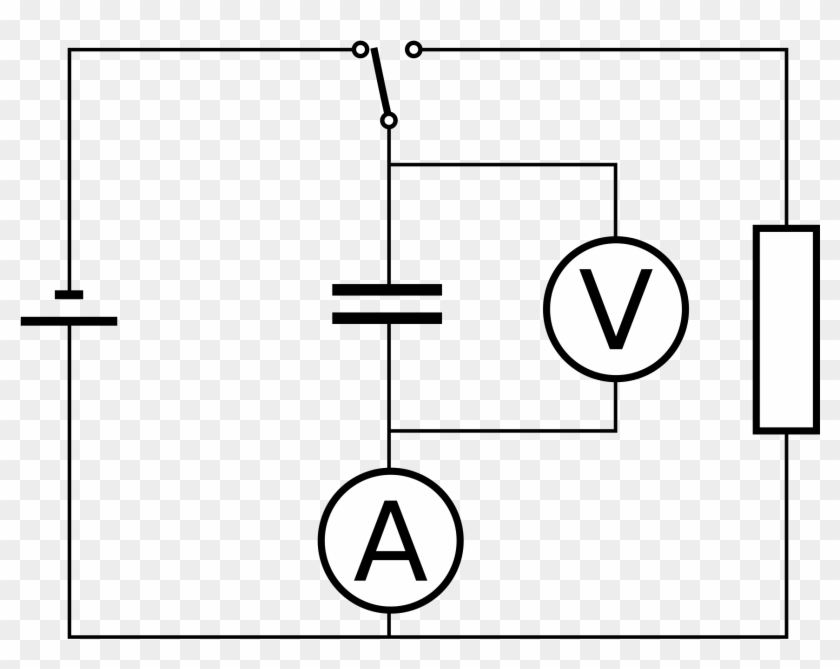 Filecapacitor Resistor Series Svg Wikimedia Commons - Capacitor Circuit With Voltmeter Clipart #4294897