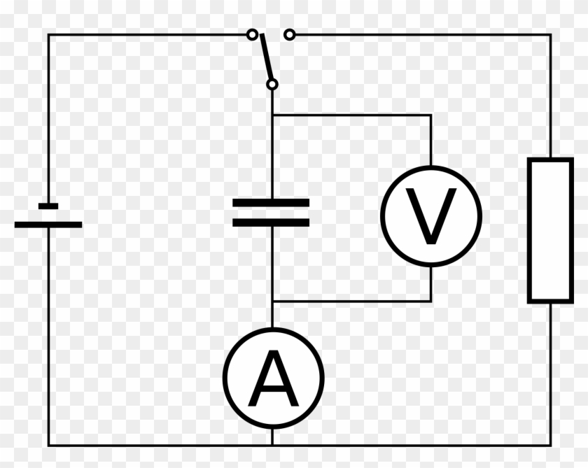 Filecapacitor Resistor Series Svg Wikimedia Commons - Capacitor Circuit With Voltmeter Clipart
