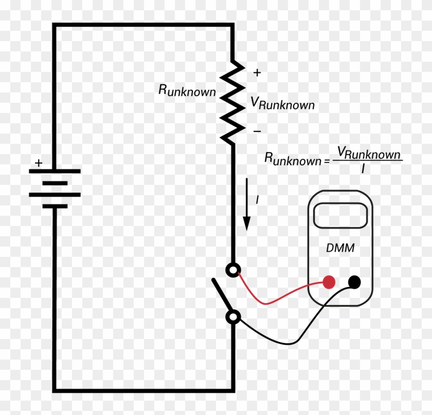 Measuring Resistance In Circuit And Out Using A Dmm - Electronic Circuit Clipart #4295479