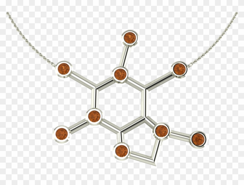 Caffeine Molecule Quotcoffeequot Quotteaquot Quotchocolatequot - Necklace Clipart
