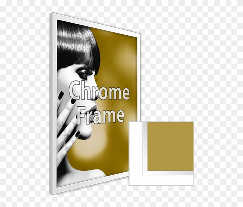 Chrome Frame With Print - Poster Clipart