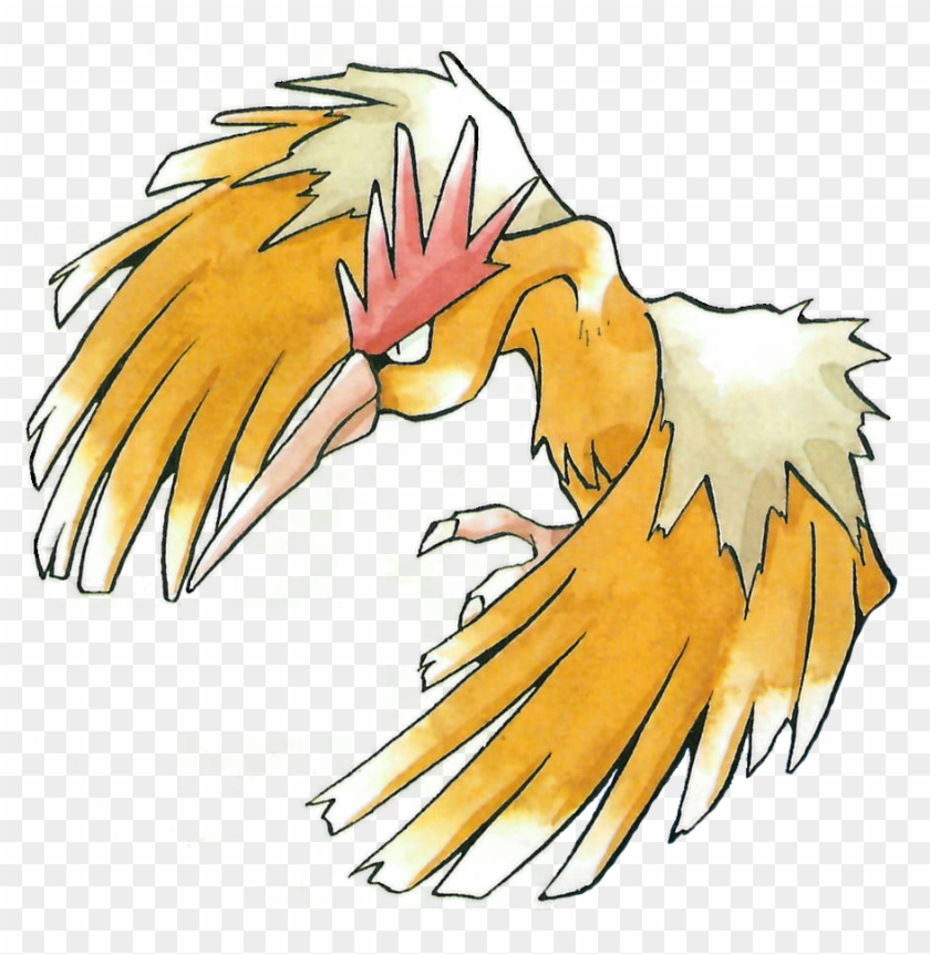 Fearow Pokemon Red And Green Official Art Render - Eagle Clipart